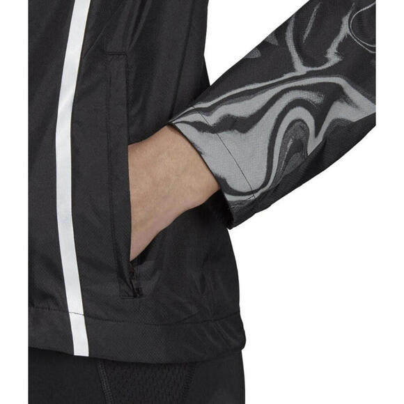 adidas Glam On Womens Running Jacket - Black Size 2X New - Picture 5 of 5